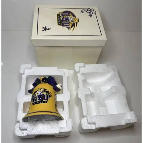 Danbury Mint 2004 LSU Christmas Bell Ornament With Original Box Vintage - Picture 10 of 13